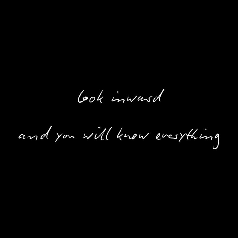 look inward and you will know everything